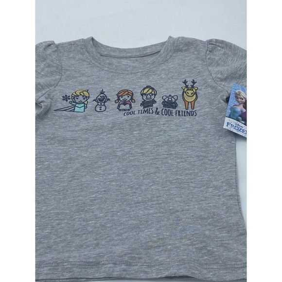 Toddler Girls Disney Frozen 'Cool Times Cool Friends Graphic T-Shirt 2T 3T 4T 5T - Picture 8 of 11